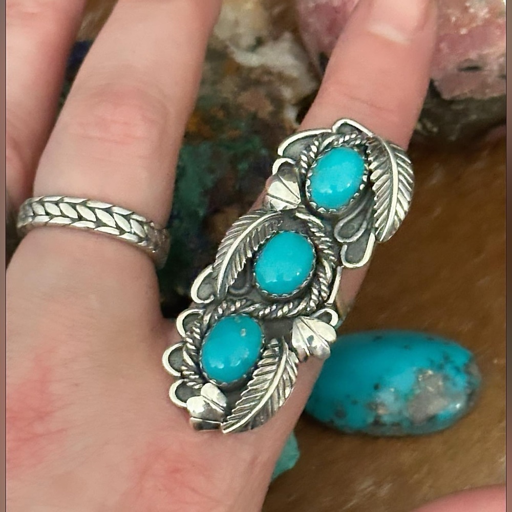 Kingman Turquoise Long Statement Southwestern Ste… - image 8